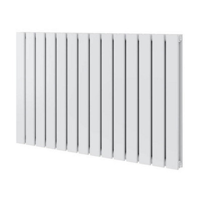 Plum&Clay Porter White Double Horizontal Flat Panel Radiator (H)600mm (W)952mm