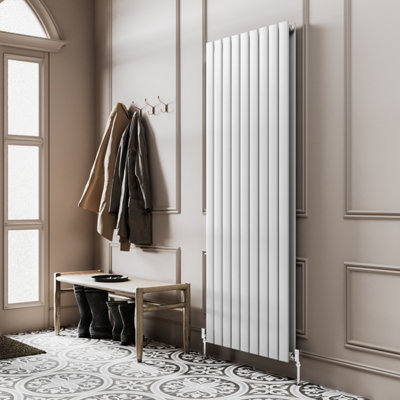 Plum&Clay Porter White Double Vertical Flat Panel Radiator (H