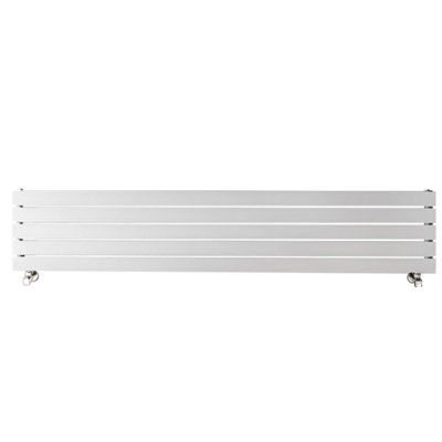 Plum&Clay Porter White Single Horizontal Flat Panel Radiator - 1800x340mm