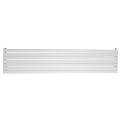 Plum&Clay Porter White Single Horizontal Flat Panel Radiator (H)475mm (W)1600mm