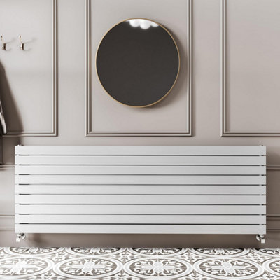 Plum&Clay Porter White Single Horizontal Flat Panel Radiator (H)610mm (W)1800mm Price Comparisons | Compare The Build