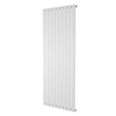 Plum&Clay Porter White Single Vertical Flat Panel Radiator (H)1600mm (W ...