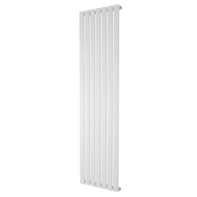 Plum&Clay Porter White Single Vertical Flat Panel Radiator (H)1800mm (W)475mm