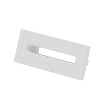 Plum&Clay Rectangular Matt White Bathroom Basin Overflow Cover