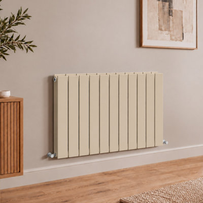Plum&Clay Solix Beige Aluminium Horizontal Double Panel Radiator (H ...