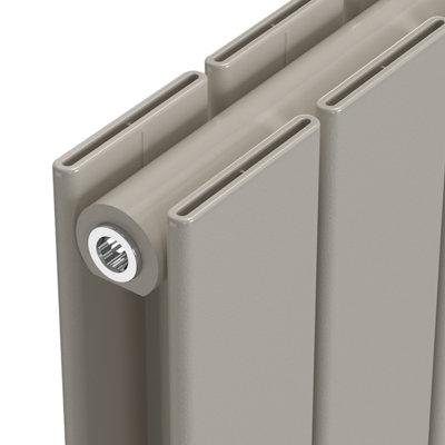 Plum&Clay Solix Beige Aluminium Vertical Double Panel Radiator (H ...