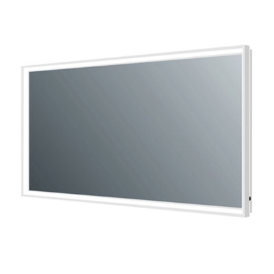 Plum&Clay Solstice Chrome LED Illuminated Backlit Bathroom Mirror (H)700mm (W)1200mm
