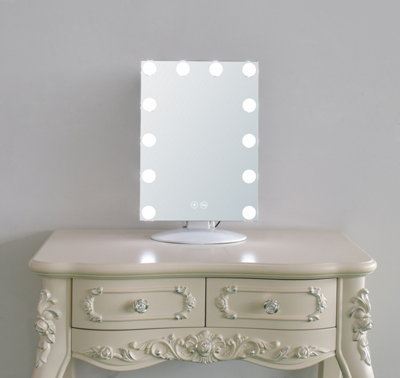 Plum&Clay Surge Hollywood LED Makeup Vanity Dressing Table Mirror (W)30cm (H)45cm