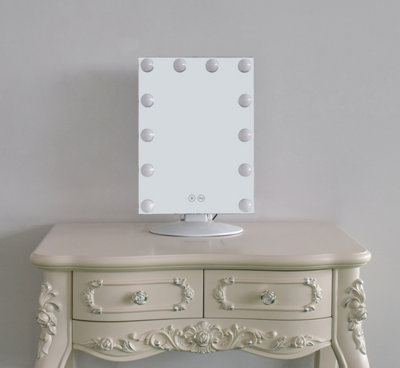 Plum&Clay Surge Hollywood LED Makeup Vanity Dressing Table Mirror (W)30cm (H)45cm
