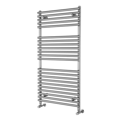 Plum&Clay Sutton Chrome Heated Towel Rail (H)1200mm (W)600mm