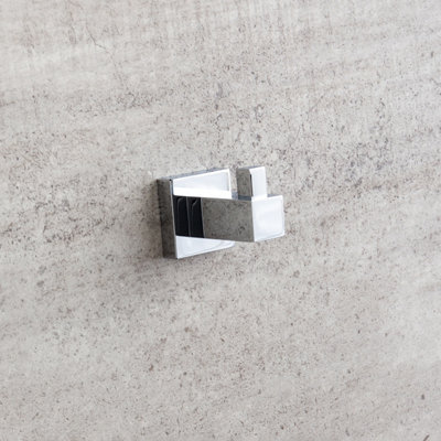 Plum&Clay Tate Bathroom Wall Mounted Chrome Single Robe Hook