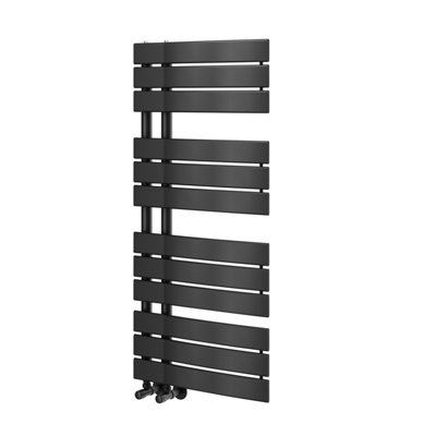Plum&Clay Taurus Black Heated Towel Rail (H)1080mm (W)550mm