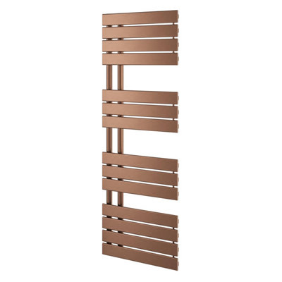 Plum&Clay Taurus Brushed Bronze Heated Towel Rail (H)1400mm (W)550mm