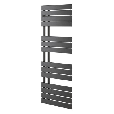 Plum&Clay Taurus Gun Grey Heated Towel Rail (H)1400mm (W)550mm
