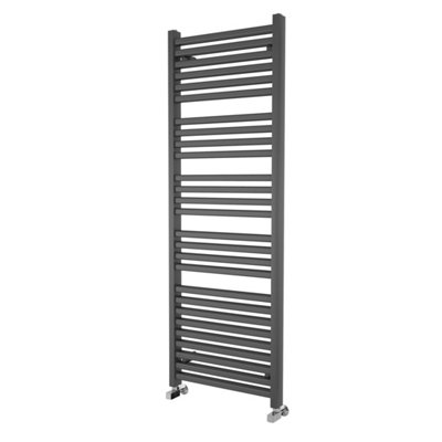 Plum&Clay Theo Anthracite Double Heated Towel Rail (H)1600mm (W)550mm