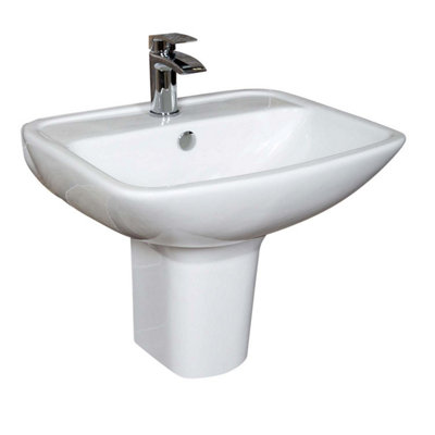 Plum&Clay Thornfield Basin & Semi Pedestal Bathroom Sink