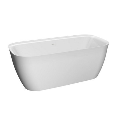 Plum&Clay Toronto White Acrylic Freestanding Bath (L)1600mm (W)800mm