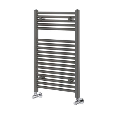 Plum&Clay Triton Anthracite Heated Towel Rail (H)770mm (W)600mm