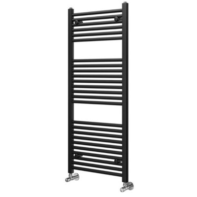 Plum&Clay Triton Black Heated Towel Rail (H)1200mm (W)600mm Ladder ...