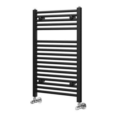Plum&Clay Triton Black Heated Towel Rail (H)770mm (W)600mm