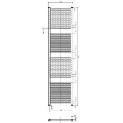 Plum&Clay Triton Brushed Bronze Heated Towel Rail (H)1800mm (W)500mm