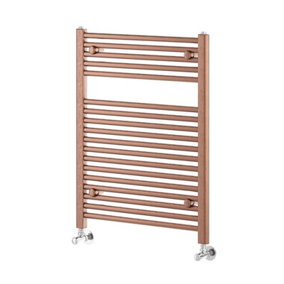 Plum&Clay Triton Brushed Bronze Heated Towel Rail (H)770mm (W)600mm