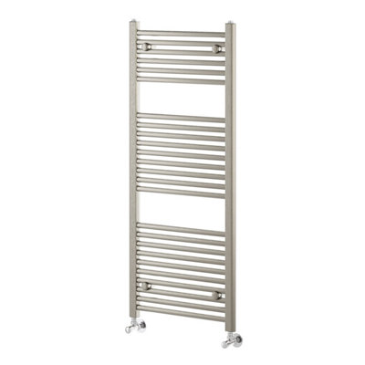 Plum&Clay Triton Brushed Nickel Heated Towel Rail (H)1200mm (W)500mm
