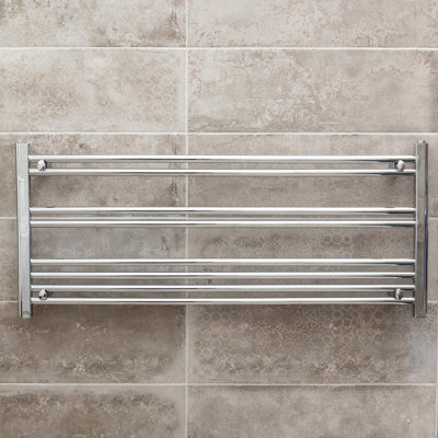 Plum&Clay Triton Chrome Heated Towel Rail (H)500mm (W)980mm