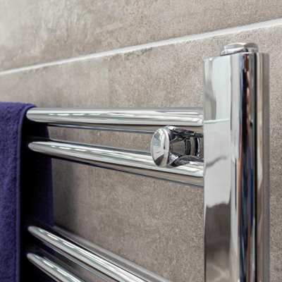 Plum&Clay Triton Chrome Heated Towel Rail (H)500mm (W)980mm