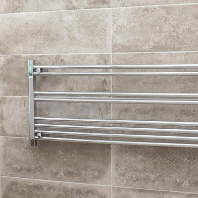 Plum&Clay Triton Chrome Heated Towel Rail (H)500mm (W)980mm