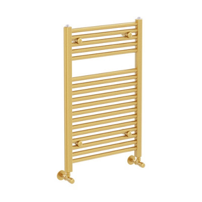 Plum&Clay Triton Gold Heated Towel Rail (H)770mm (W)600mm