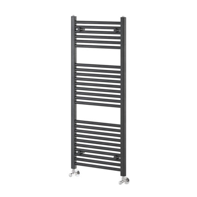 Plum&Clay Triton Gun Grey Heated Towel Rail (H)1200mm (W)500mm