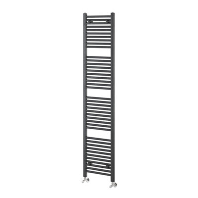 Plum&Clay Triton Gun Grey Heated Towel Rail (H)1800mm (W)400mm