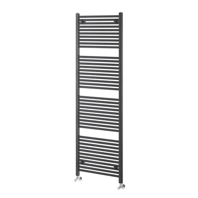 Plum&Clay Triton Gun Grey Heated Towel Rail (H)1800mm (W)600mm