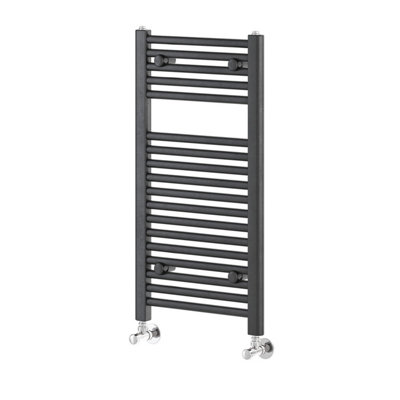 Plum&Clay Triton Gun Grey Heated Towel Rail (H)770mm (W)400mm