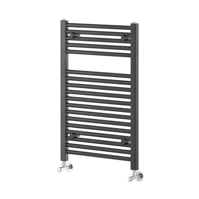 Plum&Clay Triton Gun Grey Heated Towel Rail (H)770mm (W)500mm