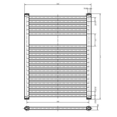 Plum&Clay Triton Gun Grey Heated Towel Rail (H)770mm (W)600mm