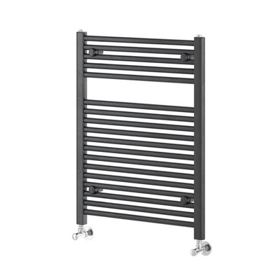 Plum&Clay Triton Gun Grey Heated Towel Rail (H)770mm x (W)600mm