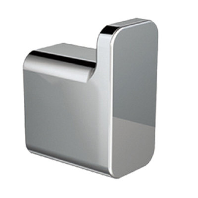 Plum&Clay Vera Bathroom Wall Mounted Chrome Single Robe Hook