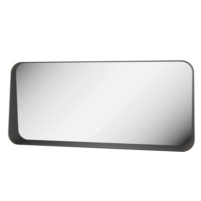 Plum&Clay Vermont LED Illuminated Black Bathroom Backlit Mirror (H)550mm (W)1200mm