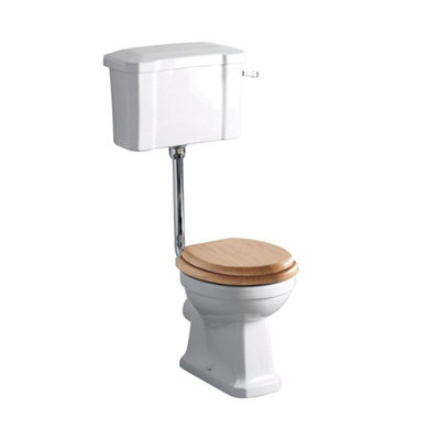 thumbnail image 2 of Go Bathrooms Cambridge Low Level Toilet Kit – Dual Flush, Traditional Ceramic Lever, White 2 of 2