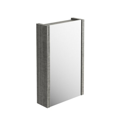 Plum&Clay Walter 500mm Single Mirrored Cabinet - Grey Wood