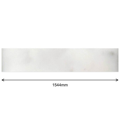 Plum&Clay White Carrara Solid Surface Acrylic Worktop (T) 2cm (L) 155cm ...