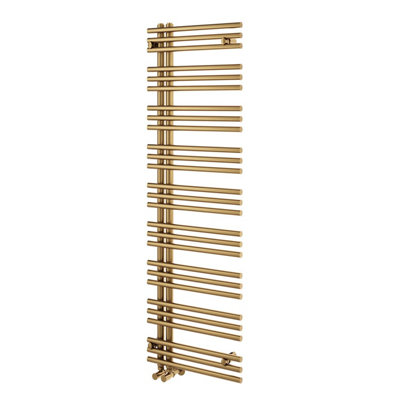 Plum&Clay Zenith Brushed Gold Heated Towel Rail (H)1600mm (W)500mm