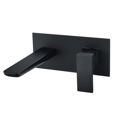 Plum&Clay Zoia Black Wall Mounted Mixer Bath Tap
