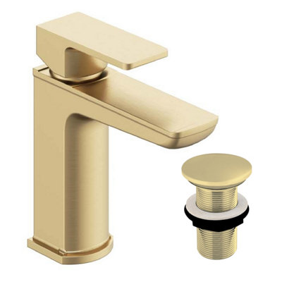 Plum&Clay Zoia Gold Basin Mono Mixer Tap with Waste Price Comparisons | Compare The Build