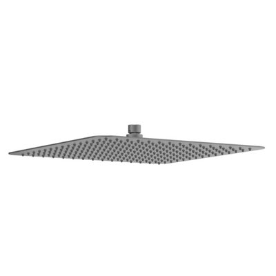 Plum&Clay Zoia Square Stainless Steel Gun Grey Rainfall Shower Head (W)350mm Price Comparisons | Compare The Build