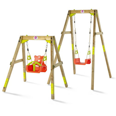 Plum Outdoor Wooden Growing Swing Set