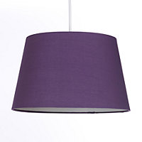 Plum Tapered Drum Shade for Ceiling and Table Lamp 14 Inch Shade
