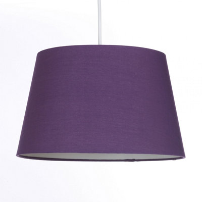 Plum Tapered Drum Shade for Ceiling and Table Lamp 14 Inch Shade